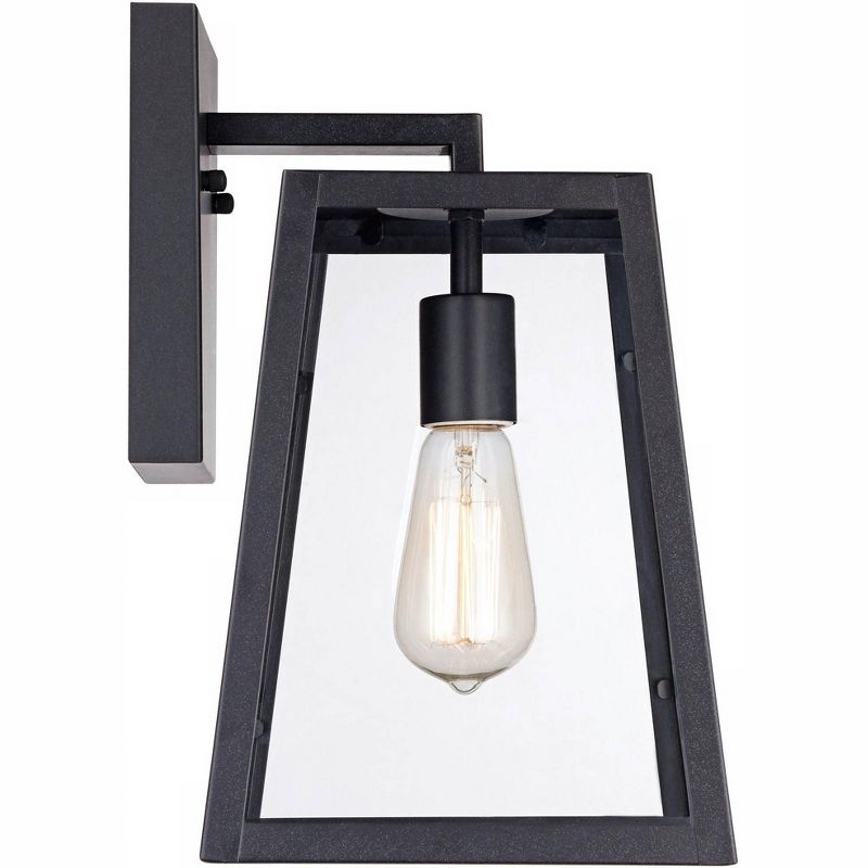 John Timberland Arrington Modern Outdoor Wall Light Fixture Mystic Black 13" Clear Glass for Post Exterior Barn Deck House Porch Yard Posts Patio Home, 5 of 10