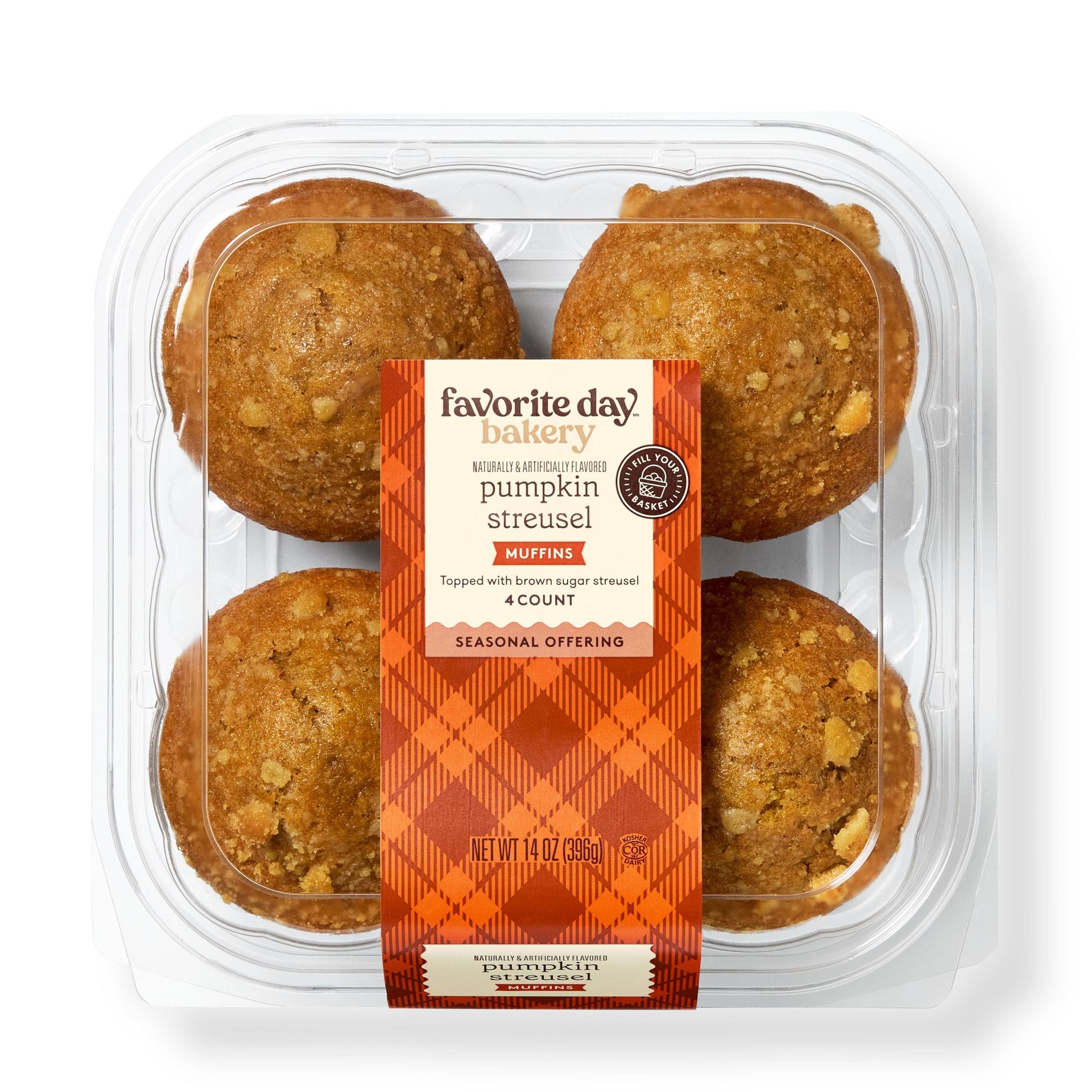 Pumpkin Streusel Muffins - 14oz/4ct - Favorite Day™