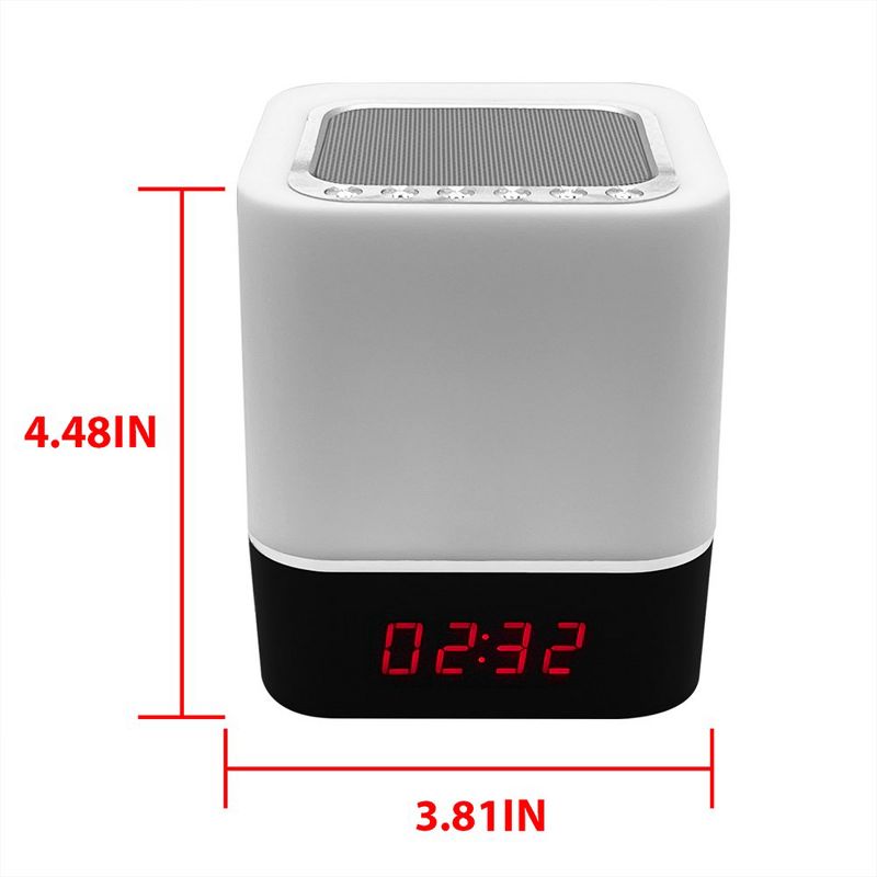 ZTECH Color Changing Wireless Alarm Clock Speaker, 4 of 6