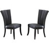 PAGED Faux Leather Upholstered Dining Chairs Set of 2 Simple Contemporary Dining Room Chairs with Tufted Back for Dining Room, Kitchen - 2 of 4