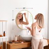 Lyngins Round Bathroom Mirror for Over Sink, Silver-Plated HD Wall Mirror, Rustproof Aluminum Alloy Bathroom Decor, Mirrors for Bathroom Sink & Home - 2 of 4