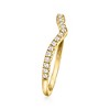 RS Pure by Ross-Simons 0.15 ct. t.w. Diamond Chevron Ring in 14kt Yellow Gold - 2 of 4
