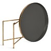 Kate and Laurel Celia Round Metal Coffee Table, 28.25x28.25x19, Gray and Gold - 4 of 4