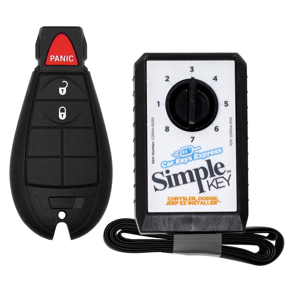 Photos - Other for Motorcycles Car Keys Express FOBIK 3 Button Universal Remote & Key Black: Radio Frequency, CR2032 Battery, Vehicle Electronics Accessory