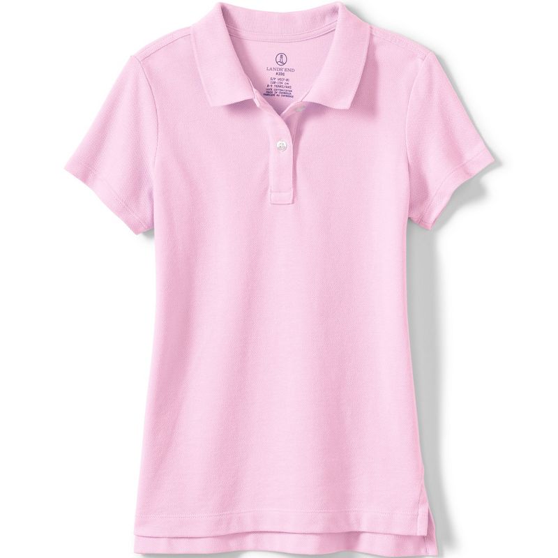 Lands' End School Uniform Kids Short Sleeve Feminine Fit Mesh Polo Shirt, 1 of 6