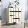 MOEPISY 4 Drawer Storage Dressers, Freestanding Dressers, Bedroom Clothing Storage, Natural and Black - 4 of 4