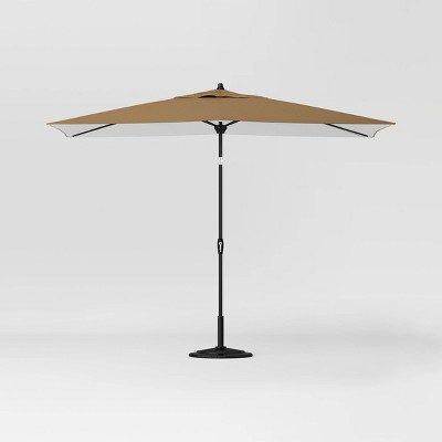 6'x10' Rectangular Outdoor Patio Market Umbrella with Black Pole - Threshold™