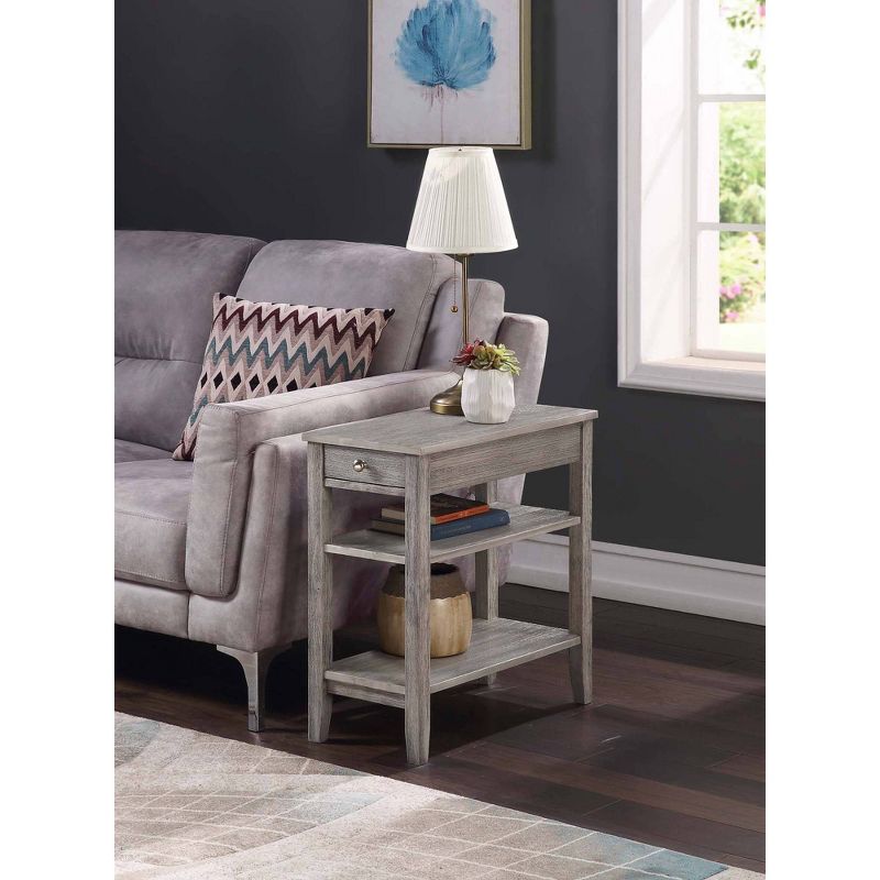 American Heritage 3 Tier End Table with Drawer - Breighton Home, 3 of 11