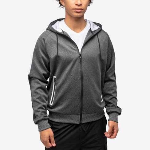 Cultura Men's Zip Up Hoodie Track Suit In Heather Charcoal Size Large ...