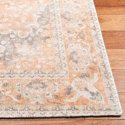 Hand-Tufted Rust and Orange Wool Rectangular Area Rug, 3'x5'