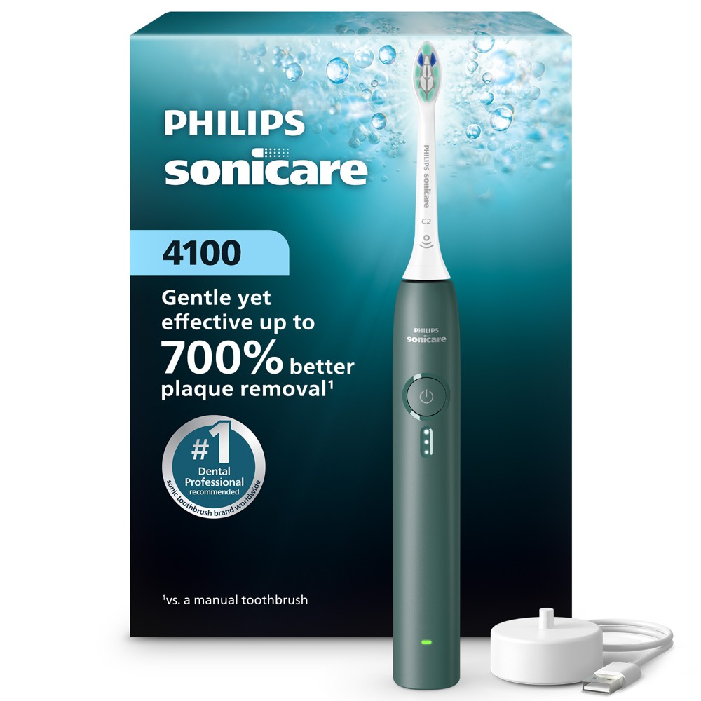Philips Sonicare 4100 Rechargeable Electric Toothbrush - Forest Green