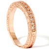Pompeii3 1/4ct Engraved Diamond Ring 14K Rose Gold - 2 of 4