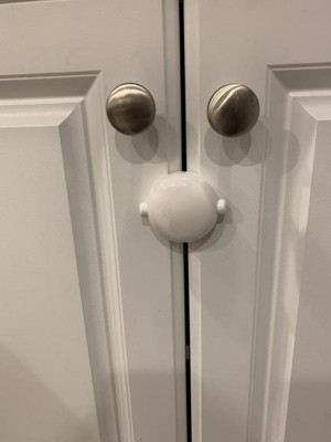 Qdos Adhesive Double Door Lock - Gray : Target
