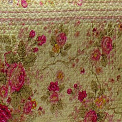 Antique Rose Twin Cotton Reversible Quilt Set with Decorative Pillows