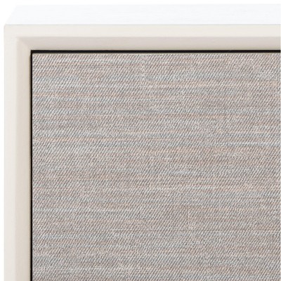 Estella White 40" Modern Console Table with 2 Drawers and Metal Accents