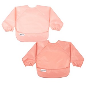 Tiny Twinkle Mess-Proof/Waterproof 2-Pack Long-Sleeve Baby Bib, Machine Washable Smock for Eating - 1 of 3