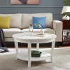 NicBex Modern Round Coffee Table with Storage Shelf,30" Wood Side Table with Open Storage,2-Tier Circular Center Table for Living Room - 2 of 4