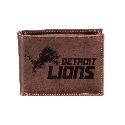 Evergreen Detroit Lions Bi-Fold Wallet, Brown