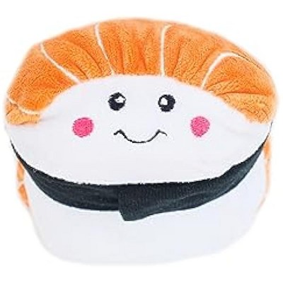 ZippyPaws NomNomz - Dog Squeaky Toys to Keep Them Busy, Funny Food Plush Cute Stuffed Puppy Toy, Soft and Cuddly - Sushi