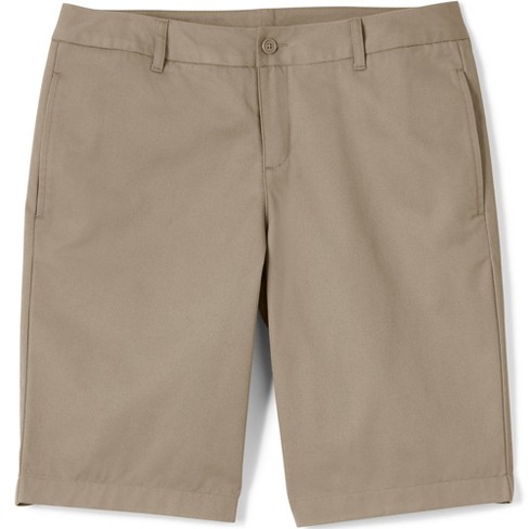 Lands' End School Uniform Women's Plain Front Blend Chino Shorts - 6 ...