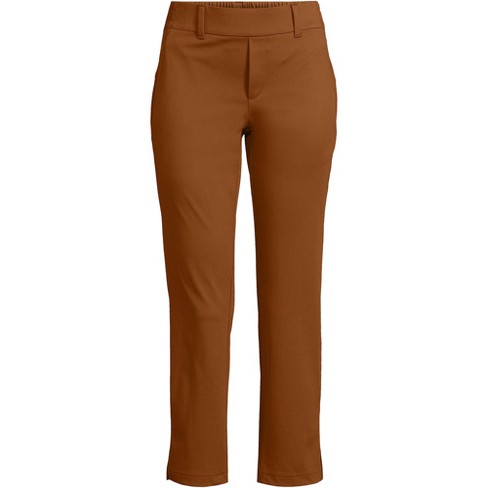 Lands' End Women's Lands' End Flex Mid Rise Pull On Crop Pants - X-small -  Russet Brown : Target