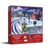 Sunsout Holiday Farm Road 500 pc  Christmas Jigsaw Puzzle 65024 - 2 of 4