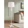 Barnes and Ivy Verona Traditional Shabby Chic 61 1/2" Tall Standing Floor Lamp Skinny Vintage White Living Room Bedroom House Reading Office - 2 of 4