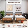 Whizmax Twin Over Twin Metal Bunk Bed with High Guardrail and Ladder, Twin Size Convertible Metal Bunk Beds for Kids/Teens/Adults,Easy Assembly - 4 of 4