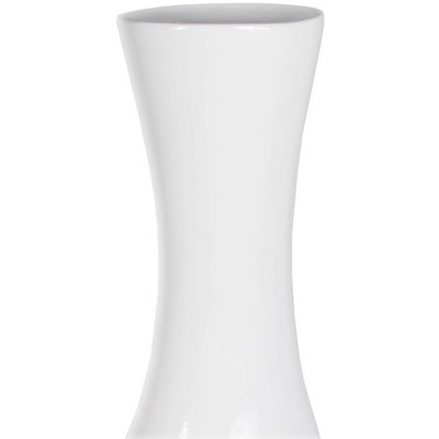 Modern Black and White Tall Fiberglass Floor Vase