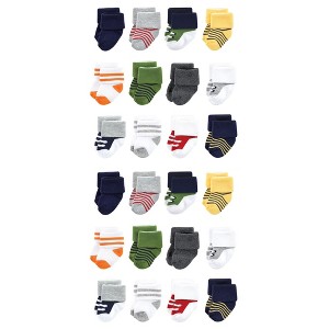 Luvable Friends Cotton Rich Baby Terry Socks 24-Pack, Athletic - 1 of 3