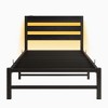 Kumasinova Twin/Full/Queen Bed Frame with USB Charging,Metal Bed Frames with Headboard,LED Bed with Sturdy Steel Slats for Bedroom - 2 of 4