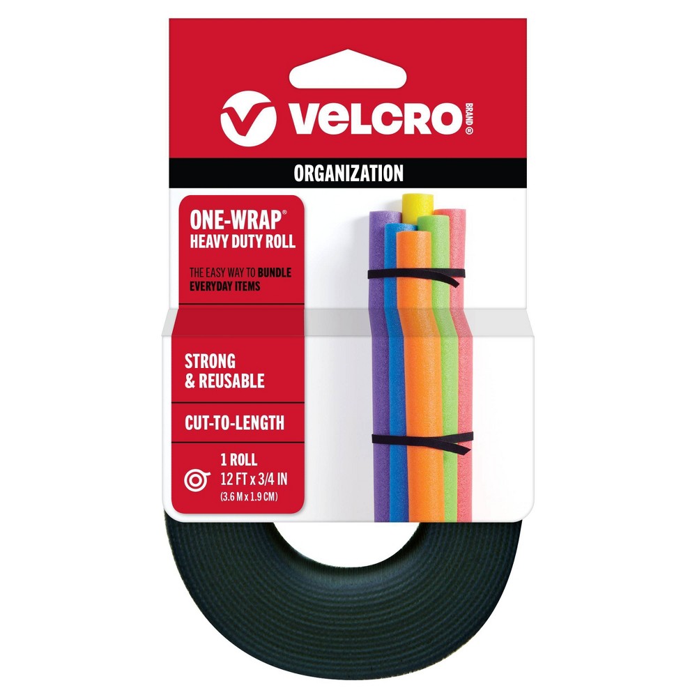 VELCRO One Wrap Roll 3/4''X12' Black