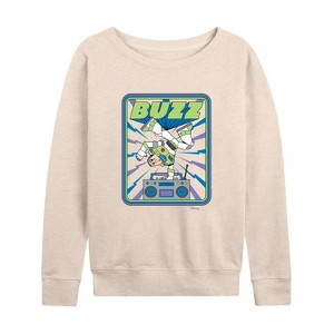 Women's - Disney - Toy Story Lightweight French Terry Wide Neck Long Sleeve Shirt - 1 of 4