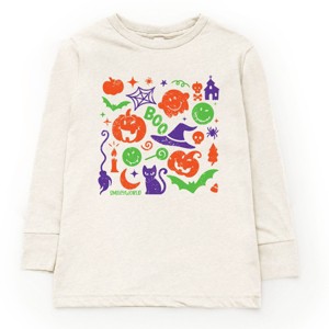 SmileyWorld Halloween Silhouette - Toddler Long Sleeve Graphic Tee and Youth Long Sleeve Graphic T-Shirt - 1 of 3