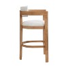 Christopher Knight Home Peyton Rubberwood Upholstered Bar Stool with Curved Open Back (Set of 2) - 4 of 4
