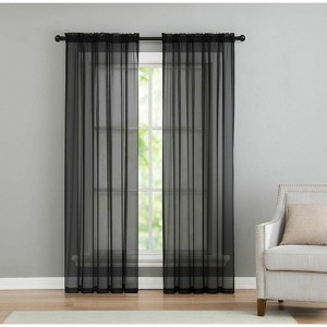 Kate Aurora Living Premium 2 Pack Sheer Voile Window Curtain Panels - 1 of 1