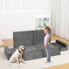 Kids Couch, 8PCS Modular Play Couch for Boys Girls, Child Sectional Fort Building Sofa, High Density Convertible Foam Cushions for Playroom Bedroom - 2 of 4
