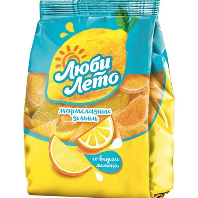 Love Summer Lemon Slice Marmalade Candy 250g - Delicious Lemon-Flavored Marmalade Candy For An Ultimate Summer Treat