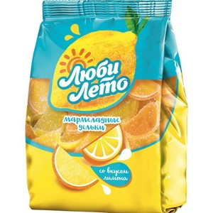Love Summer Lemon Slice Marmalade Candy 250g - Delicious Lemon-Flavored Marmalade Candy For An Ultimate Summer Treat - 1 of 1