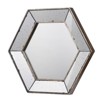 FONTOI Mirror Hexagon Geometric Wall Accent Contemporary Faceted Frame Mirror For Living Room Entryway Bedroom or Office, Silver, 21.4"*1.4"*18.6" - 3 of 3
