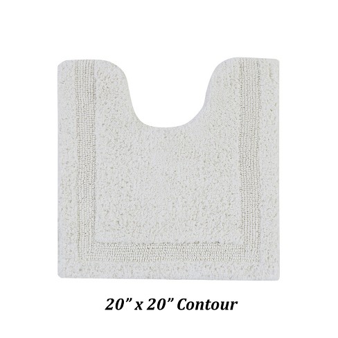 Square Honeycomb 100% Cotton Reversible Bath Rug White By Knightsbridge :  Target