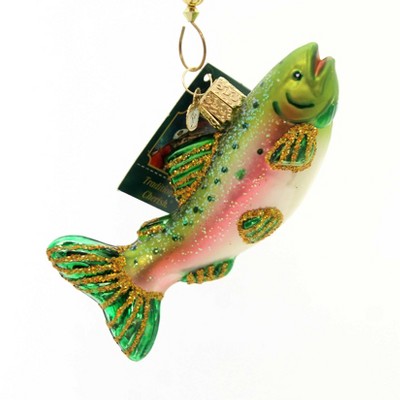 Old World Christmas 2.0" Alpine Rainbow Trout Ornament Lake Fishing  -  Tree Ornaments