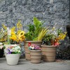 NAYSAYE Planter Set of 3 Ceramic Flowerpot Sleek Glossy Design for Indoor Outdoor Garden, Yellow, 16.2"*16.2"*16.2" - 2 of 4
