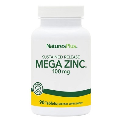 Natures Plus Mega Zinc 100mg Time Release 90 Sustained Release Tablet