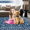 Washable Modern Area Rug, Rubber Backing Low Pile Foldable Carpet for Bedroom, Living Room, Study - 4 of 4
