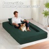 Whisen Convertible Human-Pet Nest Sofa, Compression Human Dog Sofa Bed, Modern Corduroy Floor Couch With Pillow, No Assembly Required - 4 of 4