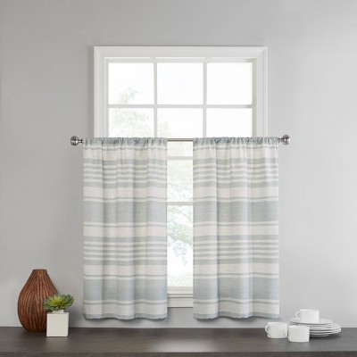 Set of 2 45"x26" Vinstra Curtain Tiers Blue - Vue