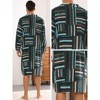 Lars Amadeus Men's Long Sleeves Geometric Pattern Banded Collar Nightshirts - 4 of 4