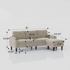 Convertible 3-Seater L-Shaped Sectional Sofa with Footstool, USB & Cup Holder - 3 of 4