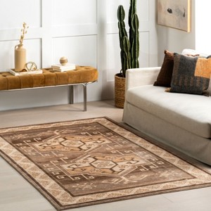 Nuloom Peony Traditional Medallion Pet Friendly Machine Washable Area Rug - 1 of 4
